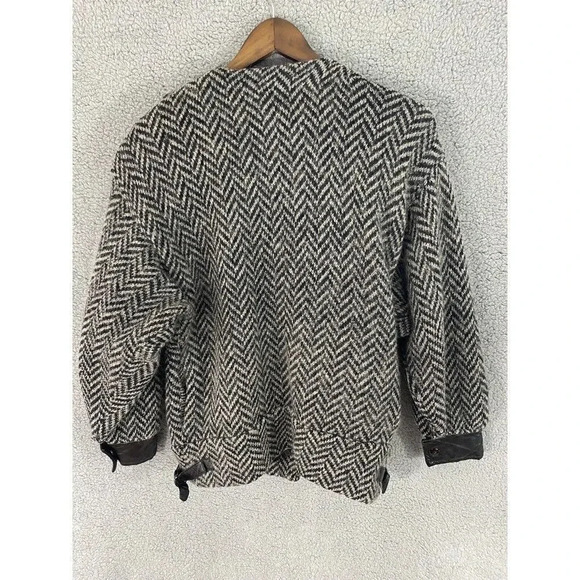 I.B Diffusiuon womens cardigan sweater medium gray black mohair wool blend - Picture 3 of 7